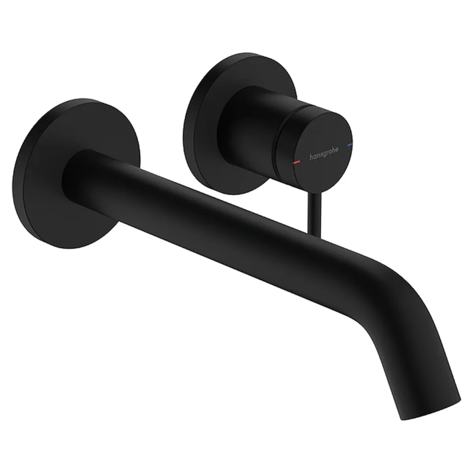 Hansgrohe Tecturis S Single Lever Basin Mixer For Concealed Installation Wall-mounted Ecosmart+ With Spout 22,5 Cm Matt Black product image - Image 1
