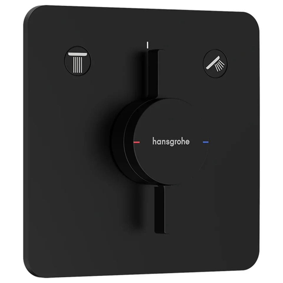 Hansgrohe Duoturn Q Mixer For Concealed Installation For 2 Functions Matt Black product image - Image 1