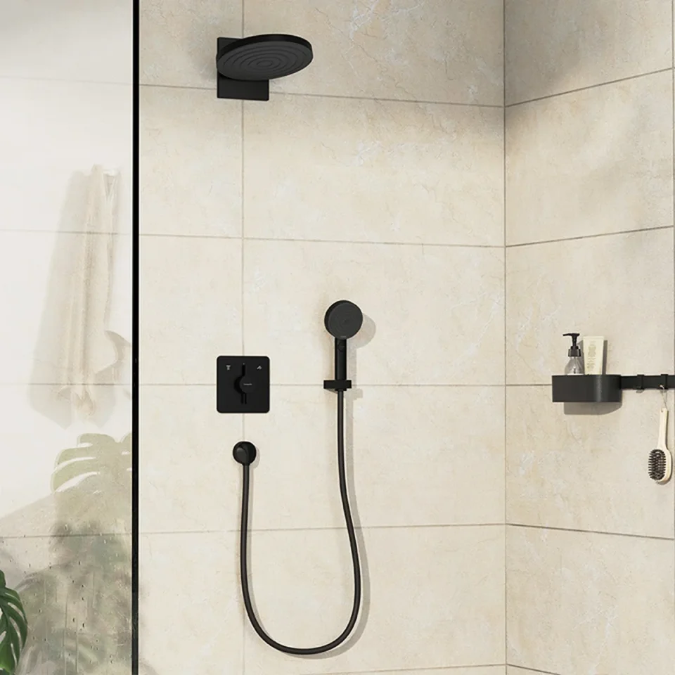 Hansgrohe Duoturn Q Mixer For Concealed Installation For 2 Functions Matt Black detail view - Image 3