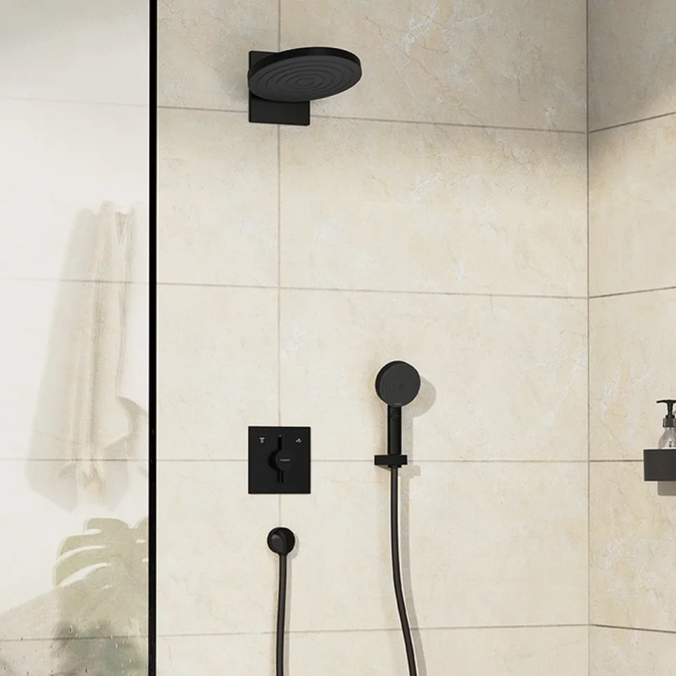 Hansgrohe Duoturn E Mixer For Concealed Installation For 2 Functions Matt Black detail view - Image 3