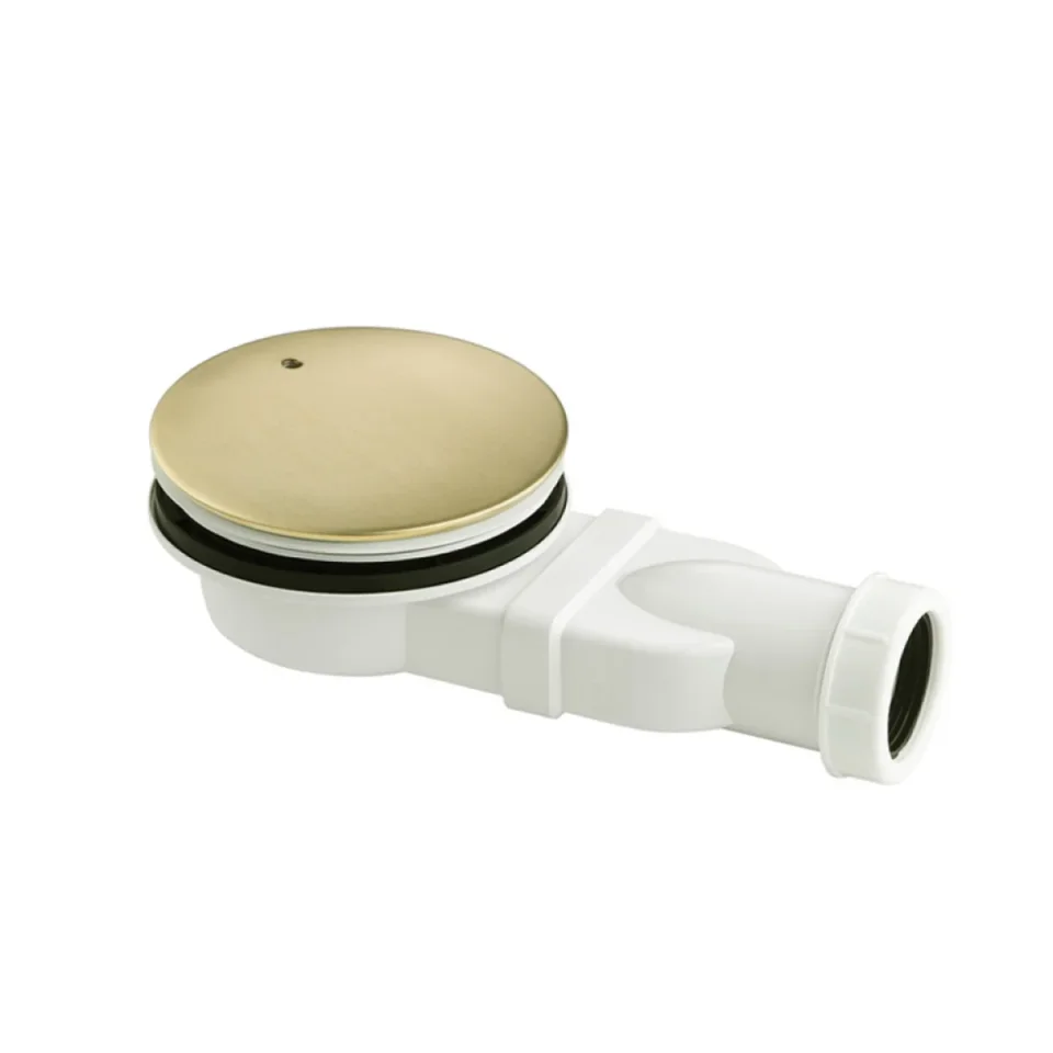 Just Taps Kono Slim Shower Waste Brushed Brass product image - Image 1
