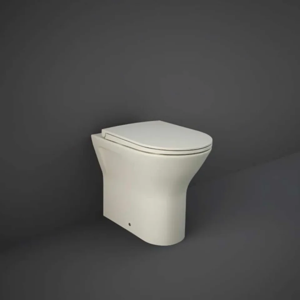 Rak Feeling Rimless Back To Wall Pan In Matt Greige product image - Image 1
