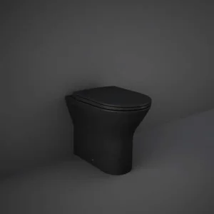 Rak Feeling Rimless Back To Wall Pan In Matt Black