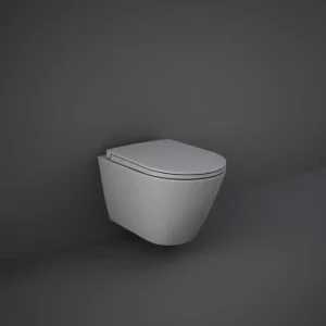 Rak Feeling Rimless Wall Hung Pan In Matt Grey