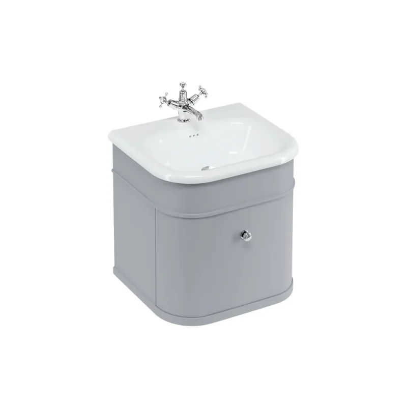 Burlington Chalfont Single Drawer Unit 550mm Grey detail view - Image 2