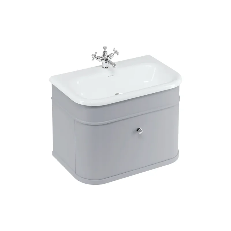 Burlington Chalfont Single Drawer Unit 750mm Grey detail view - Image 2
