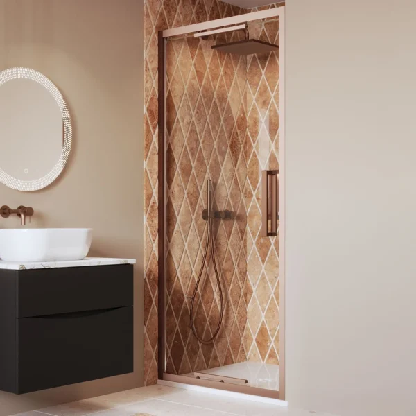 Crosswater Asura 8mm Infold Door 1000 Brushed Bronze
