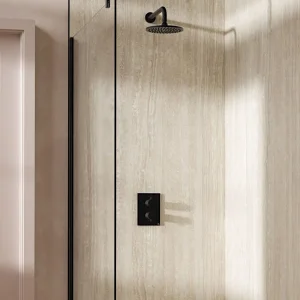 Crosswater Crossbox Shower Set 1 Matt Black 200mm