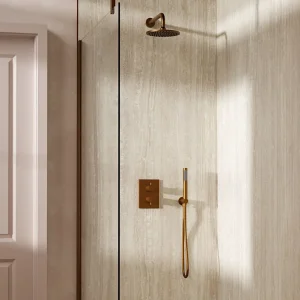 Crosswater Crossbox Shower Set 3 Brushed Bronze 200mm