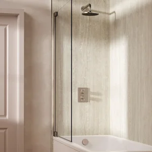 Crosswater Crossbox Shower Set 7 Brushed Nickel 200mm