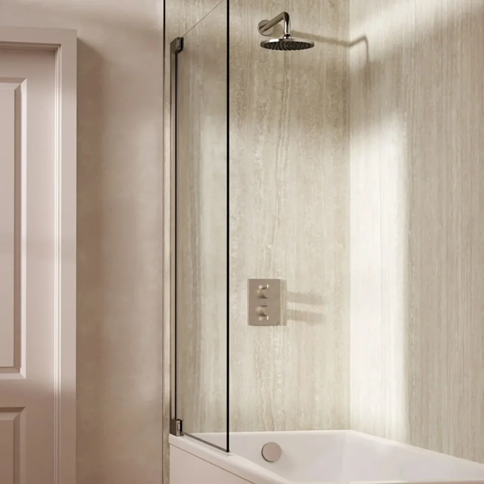 Crosswater Crossbox Shower Set 7 Brushed Nickel 200mm product image - Image 1