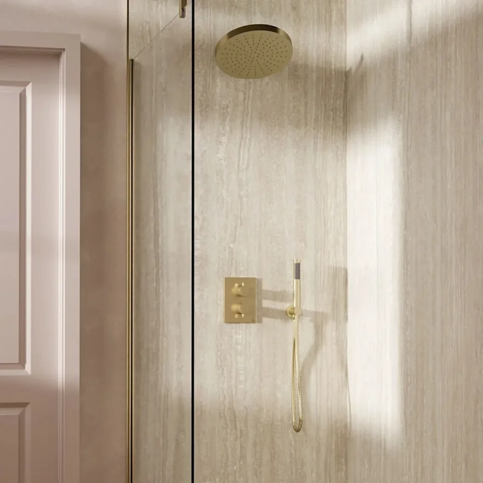 Crosswater Crossbox Shower Set 8 Brushed Brass product image - Image 1