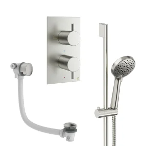 Crosswater Design Shower Set 6 Brushed Nickel