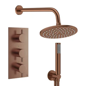 Crosswater Design Shower Set 7 Brushed Bronze 200mm