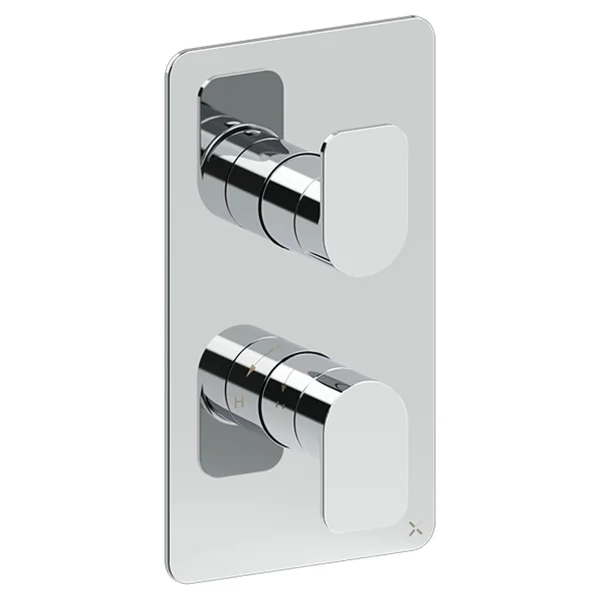 Crosswater Fuse 2 Outlet 2 Handle Valve & Trimset Chrome