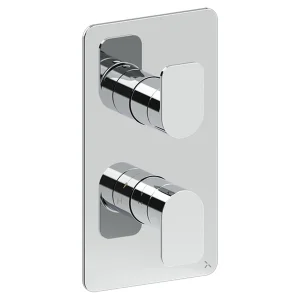 Crosswater Fuse 2 Outlet 2 Handle Valve & Trimset Chrome