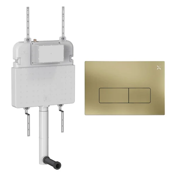 Crosswater Mpro Cistern Set 2 Brushed Brass