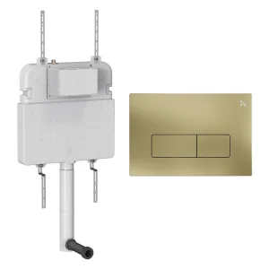 Crosswater Mpro Cistern Set 2 Brushed Brass