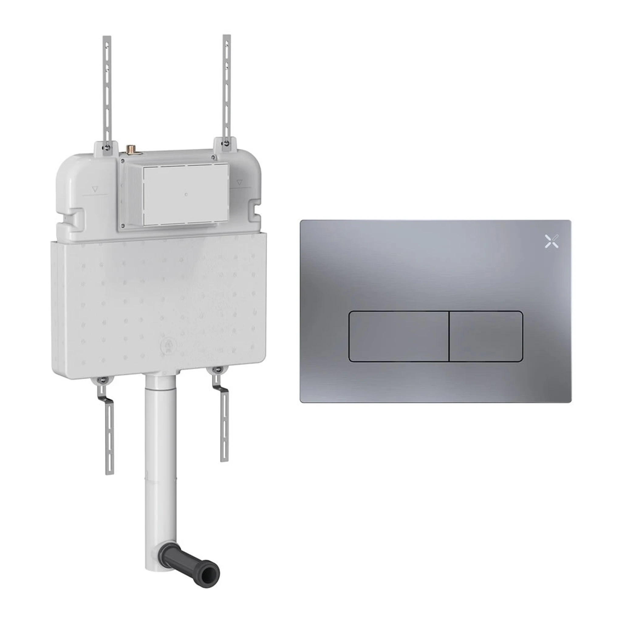 Crosswater Mpro Cistern Set 2 Brushed Nickel