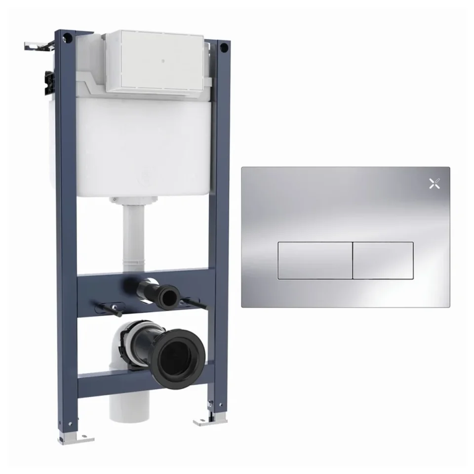 Crosswater Mpro Stainless Steel Frame Set 2 Chrome product image - Image 1