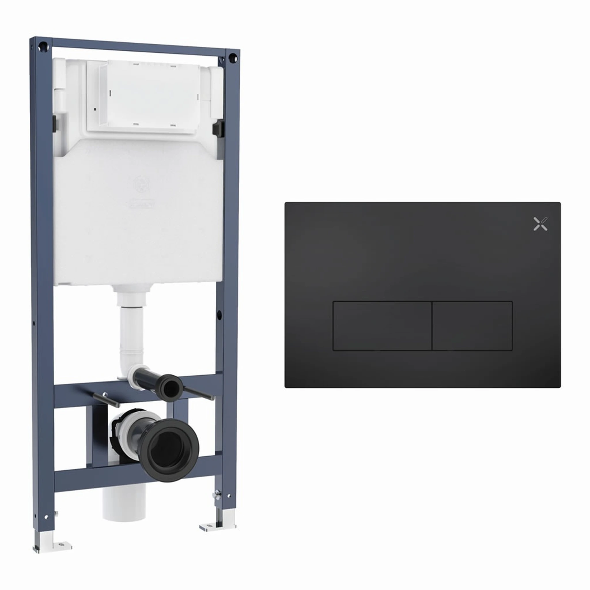 Crosswater Mpro Stainless Steel Frame Set 3 Matt Black