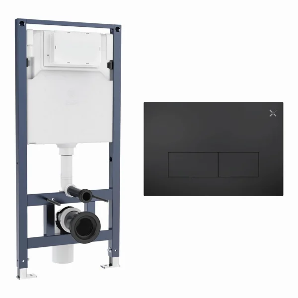 Crosswater Mpro Stainless Steel Frame Set 3 Matt Black