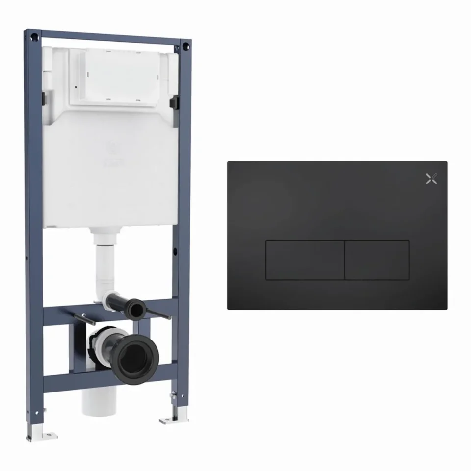Crosswater Mpro Stainless Steel Frame Set 3 Matt Black product image - Image 1