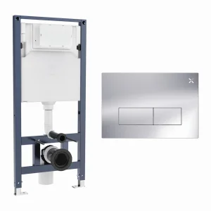 Crosswater Mpro Stainless Steel Frame Set 3 Chrome