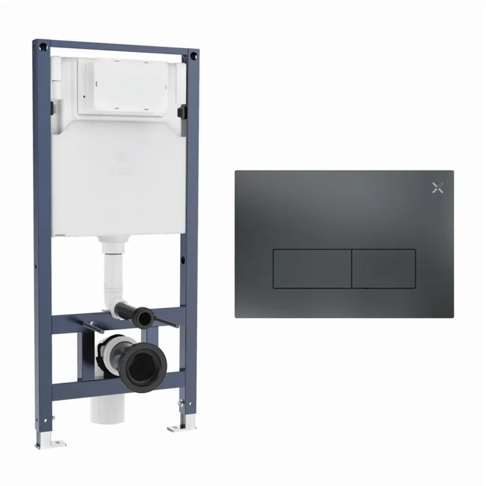Crosswater Mpro Stainless Steel Frame Set 3 Slate product image - Image 1