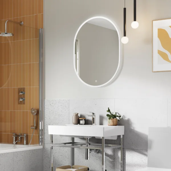 Britton Shoreditch Oblong Mirror 400x600 Led