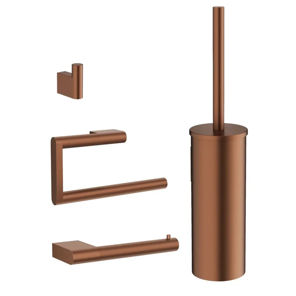 Crosswater ONEBOX- MPRO Wall Mounted Accessory Set Brushed Bronze product image - Image 1
