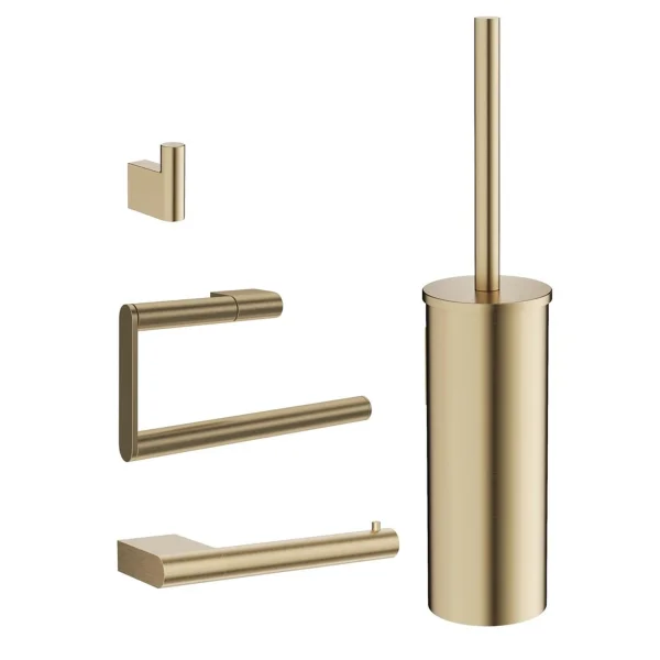 Crosswater ONEBOX- MPRO Wall Mounted Accessory Set Brushed Brass