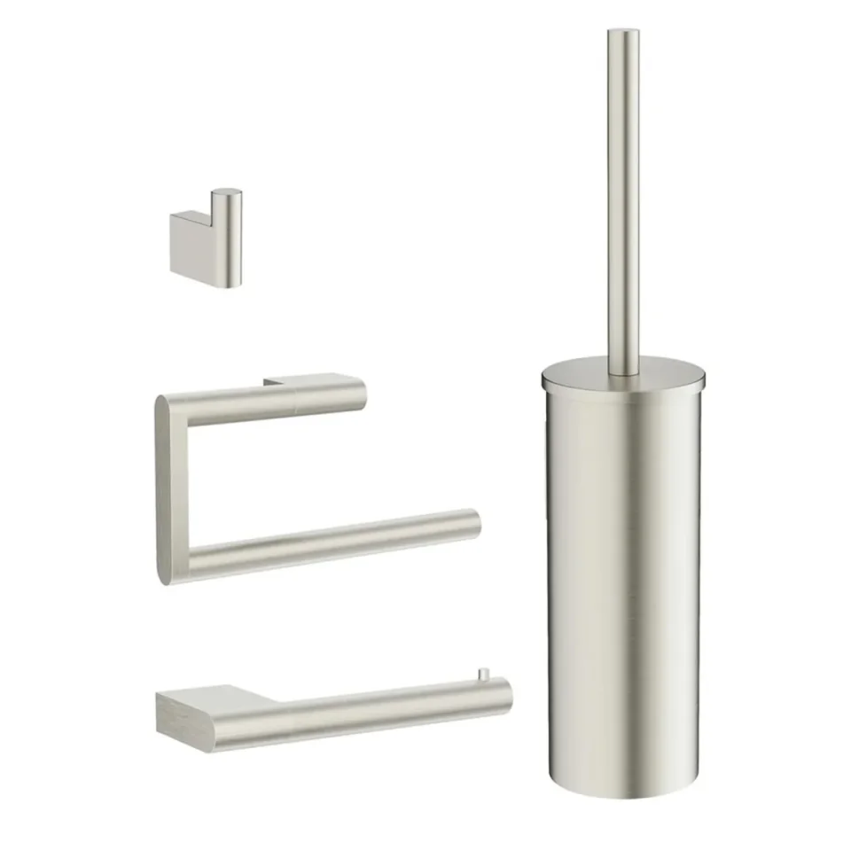 Crosswater MPRO Wall Mounted Accessory Set Brushed Nickel product image - Image 1
