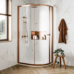 Crosswater 6mm Quadrant Single Door 1200 x 800 Brushed Bronze