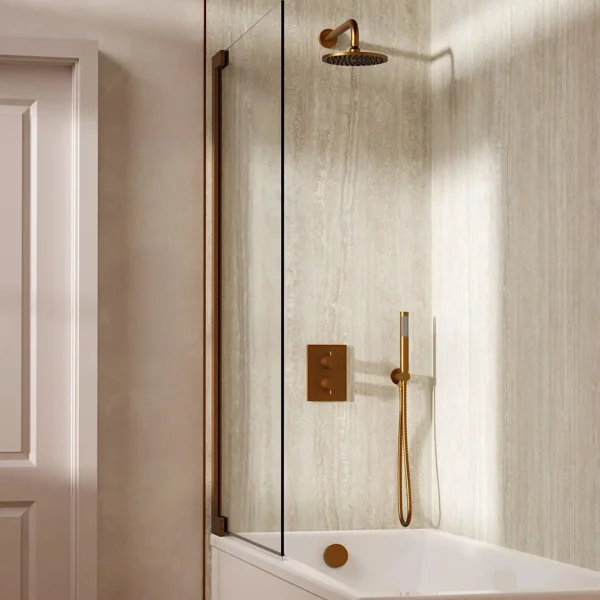 Crosswater Crossbox Shower Set 9 Brushed Bronze 200mm
