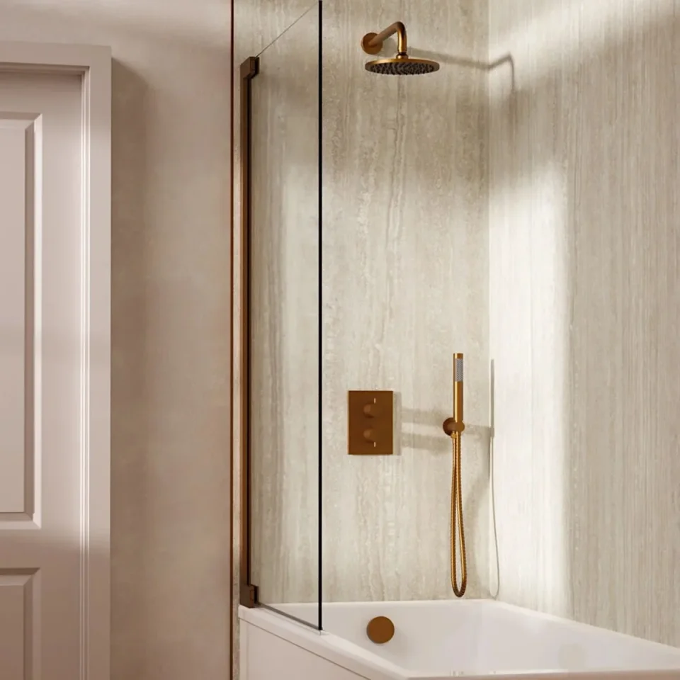 Crosswater Crossbox Shower Set 9 Brushed Bronze 200mm product image - Image 1
