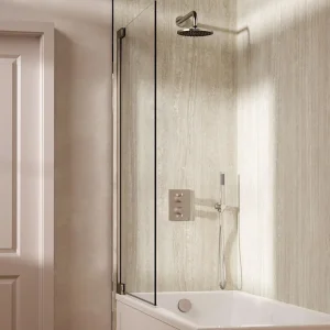 Crosswater Crossbox Shower Set 9 Brushed Nickel 200mm