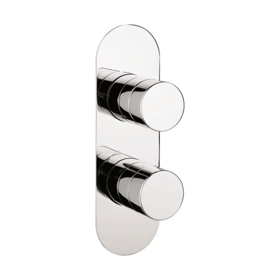 Crosswater Central 2 Handle Trimset for Shower Mixer Valve WLBP1000RC+ Chrome product image - Image 1