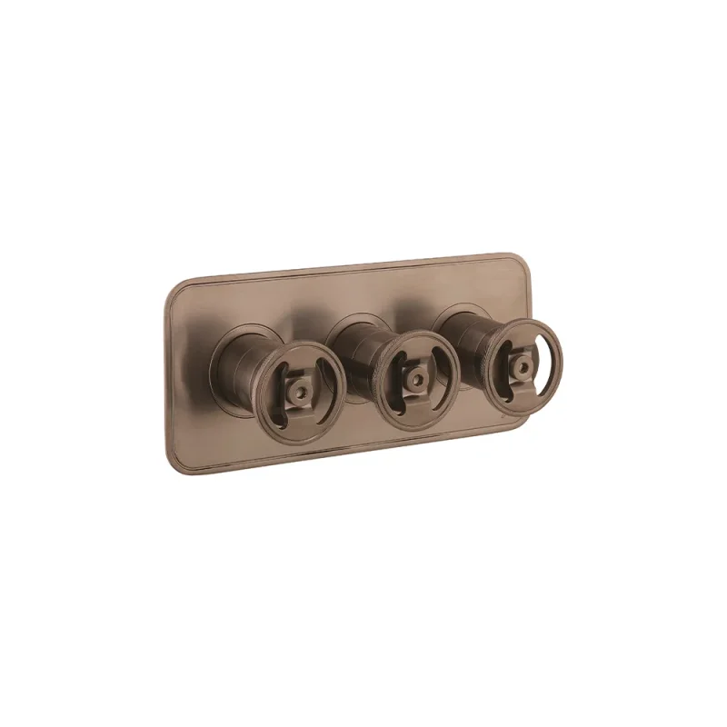 Crosswater Union 3 Handle Trimset Brushed Black Chrome Lever - must be paired with WLBP2001R+ or WLBP3001R+ detail view - Image 2
