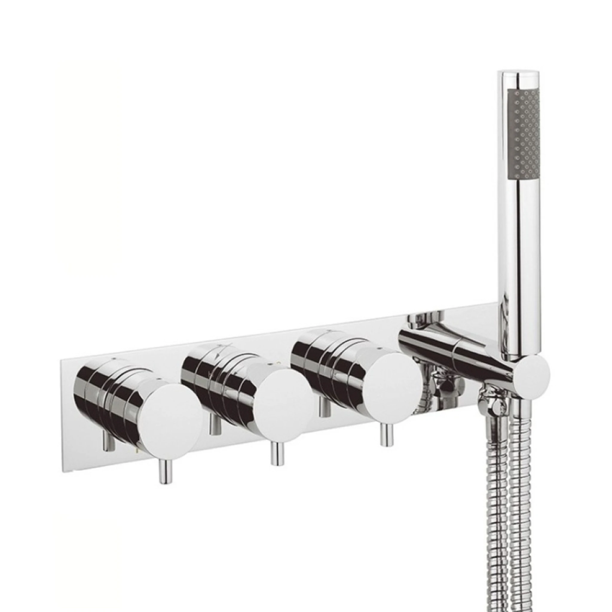 Crosswater Kai 3 Handle Trimset with Handset & Hose (must be paired with WLBP2001RC_V2 or WLBP3001RC_V2) Chrome
