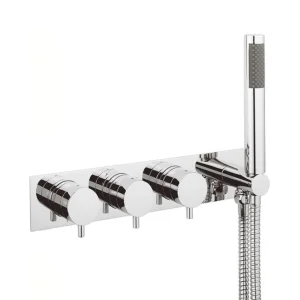 Crosswater Kai 3 Handle Trimset with Handset & Hose (must be paired with WLBP2001RC_V2 or WLBP3001RC_V2) Chrome