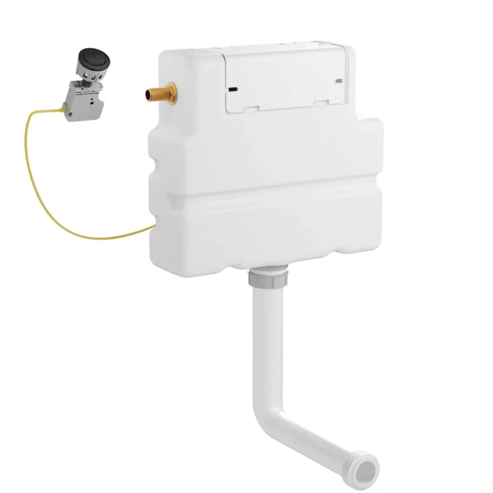 Crosswater Flush Button Cistern Set 1 Matt Black product image - Image 1