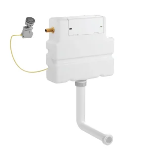 Crosswater Flush Button Cistern Set 1 Brushed Nickel