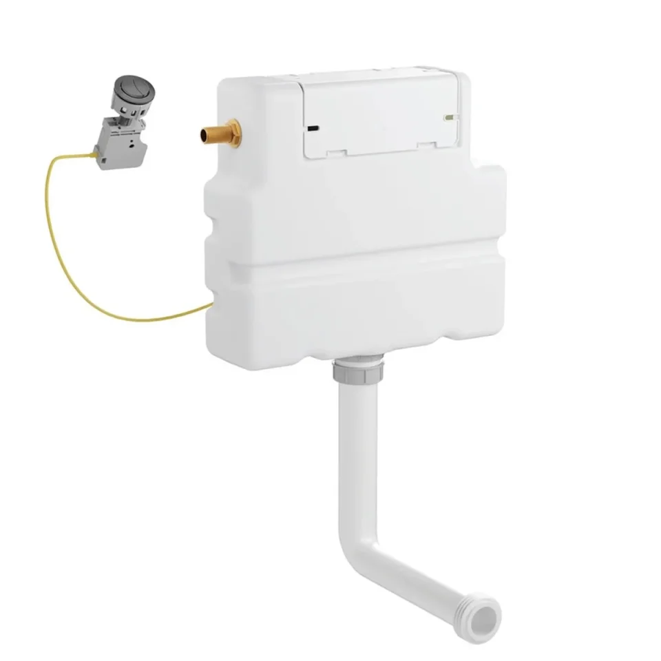 Crosswater Flush Button Cistern Set 1 Brushed Nickel product image - Image 1