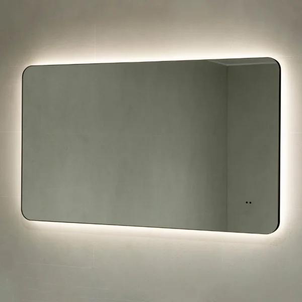 Hib Arcane Curve 120 Mirror Black H70 X W120 X D4cm