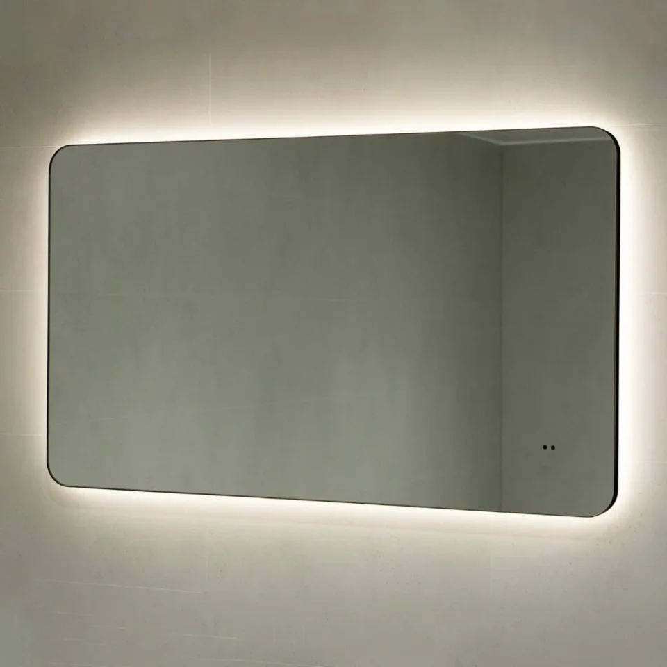 Hib Arcane Curve 120 Mirror Black H70 X W120 X D4cm product image - Image 1