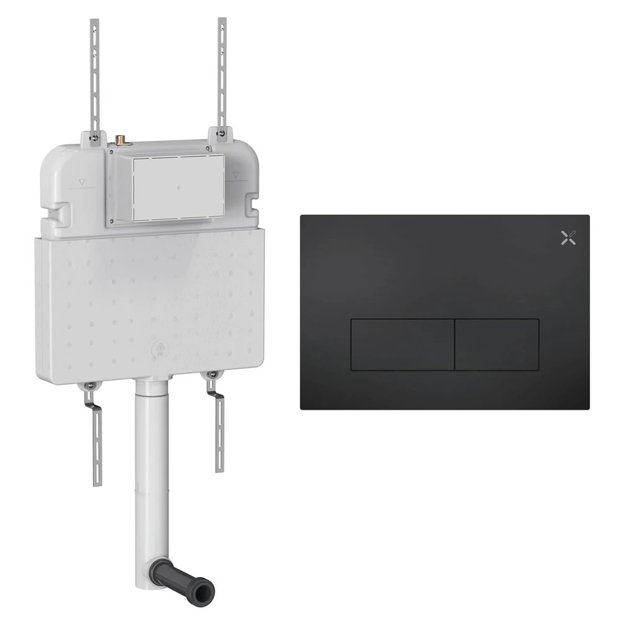 Crosswater Mpro Stainless Steel Cistern Set 2 Matt Black
