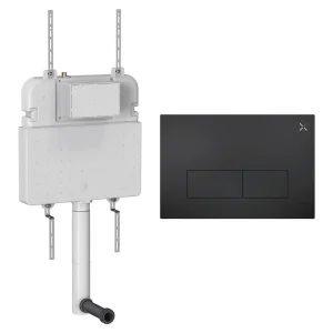 Crosswater Mpro Stainless Steel Cistern Set 2 Matt Black