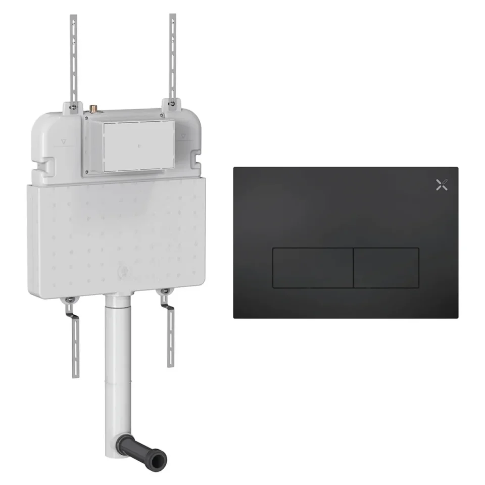 Crosswater Mpro Stainless Steel Cistern Set 2 Matt Black product image - Image 1