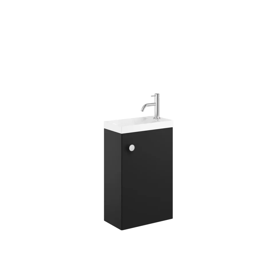 Crosswater Alo Cloakroom Unit 400 x 220mm Matt Black detail view - Image 2